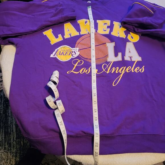 NBA Purple Los Angeles Lakers Basketball Pullover Crew Neck Sweater Size XL - Picture 7 of 7